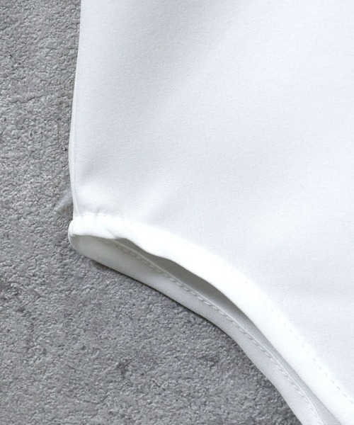 Anytime Songs（エニータイムソングス）の「ポリストレッチ ドロップショルダービッグSSシャツ（シャツ/ブラウス・メンズ・イエロー/チャコール/ホワイト/サックスブルー/グリーン/パープル/ブラック/ネイビー・LARGE/X-LARGE/MEDIUM）」の16枚目の写真