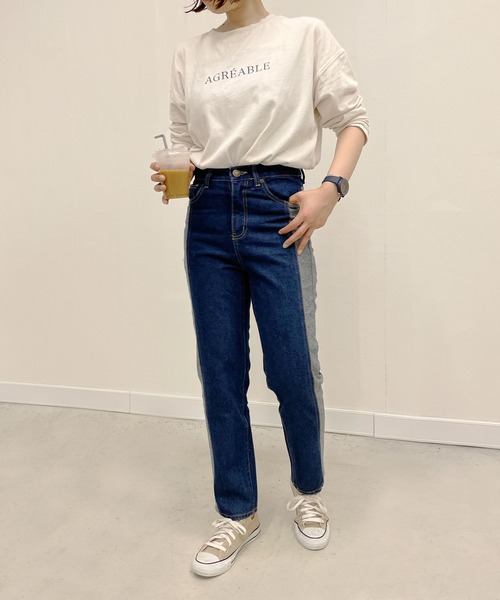 StyleSea(スタイルシー)の「サイドエクスチェンジデニム(デニムパンツ・レディース・ブルー・24inch/25inch/23inch)」の11枚目の写真