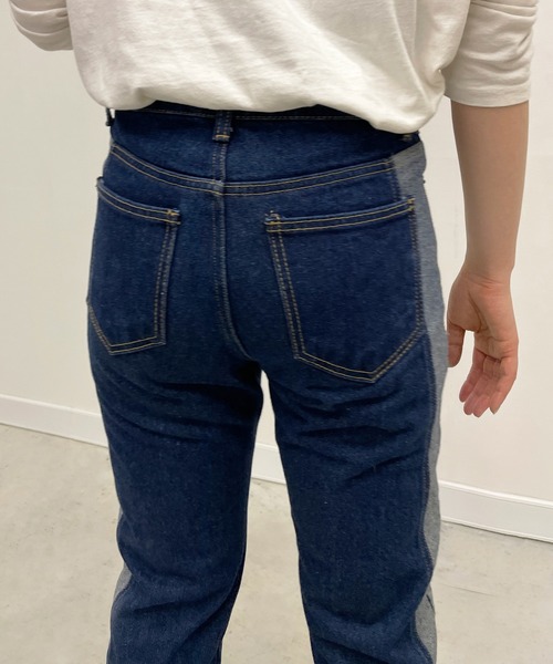 StyleSea(スタイルシー)の「サイドエクスチェンジデニム(デニムパンツ・レディース・ブルー・24inch/25inch/23inch)」の15枚目の写真