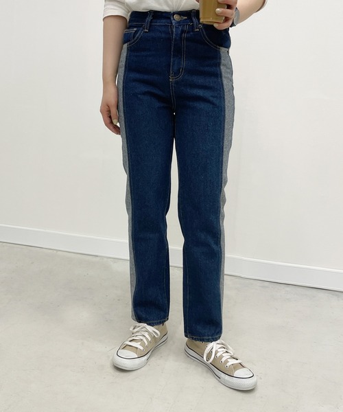 StyleSea(スタイルシー)の「サイドエクスチェンジデニム(デニムパンツ・レディース・ブルー・24inch/25inch/23inch)」の12枚目の写真