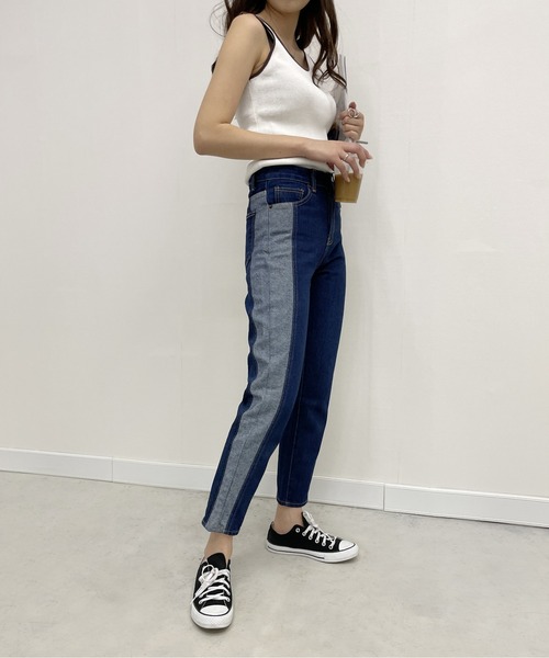 StyleSea(スタイルシー)の「サイドエクスチェンジデニム(デニムパンツ・レディース・ブルー・24inch/25inch/23inch)」の5枚目の写真