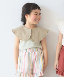 B:MING by BEAMS | B:MING by BEAMS / 布帛衿 ノースリーブ プルオーバー カットソー（80~140cm）<br>(Tシャツ/カットソー)