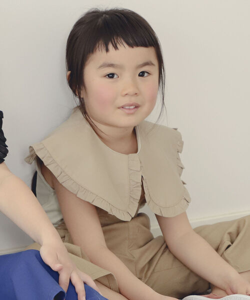 B:MING by BEAMS（ビーミングバイビームス）の「B:MING by BEAMS / 布帛衿 ノースリーブ プルオーバー カットソー（80~140cm）<br>（Tシャツ/カットソー・キッズ・ブラック/グリーン系その他/ホワイト系その他5・90/100/110/120/80/130/140）」の19枚目の写真