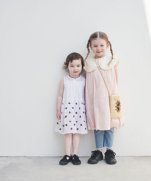 B:MING by BEAMS（ビーミングバイビームス）の「B:MING by BEAMS / 布帛衿 ノースリーブ プルオーバー カットソー（80~140cm）<br>（Tシャツ/カットソー・キッズ・ブラック/グリーン系その他/ホワイト系その他5・90/100/110/120/80/130/140）」の11枚目の写真