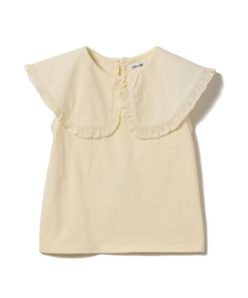 B:MING by BEAMS（ビーミングバイビームス）の「B:MING by BEAMS / 布帛衿 ノースリーブ プルオーバー カットソー（80~140cm）<br>（Tシャツ/カットソー・キッズ・ブラック/グリーン系その他/ホワイト系その他5・90/100/110/120/80/130/140）」の7枚目の写真