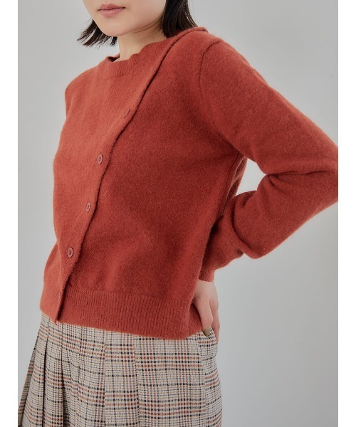 Ayla（アイラ）の「button knit（ポロシャツ・レディース・レッド/クリーム・FREE）」の4枚目の写真