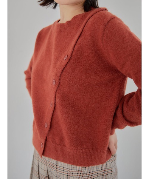 Ayla（アイラ）の「button knit（ポロシャツ・レディース・レッド/クリーム・FREE）」の6枚目の写真