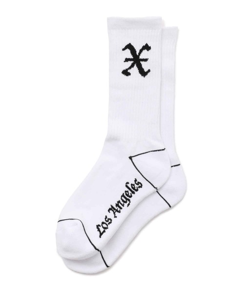 XLARGE（エクストララージ）の「X LOGO SOCKS/　靴下　ソックス（ソックス/靴下・メンズ・ホワイト/ブラック/グリーン・ONE SIZE）」の4枚目の写真