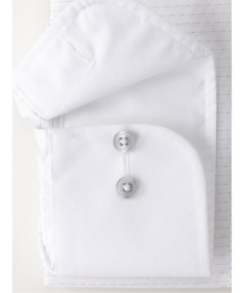 Alexander Julian（アレキサンダージュリアン）の「アレキサンダージュリアン クールファクター/COOLFACTOR ボタンダウン ビジネスドレス長袖シャツ（シャツ/ブラウス・メンズ・ライトグレー・首回り37cm-裄丈80cm/首回り39cm-裄丈80cm/首回り39cm-裄丈84cm/首回り41cm-裄丈82cm/首回り41cm-裄丈86cm/首回り43cm-裄丈82cm/首回り43cm-裄丈86cm/首回り45cm-裄丈86cm）」の6枚目の写真