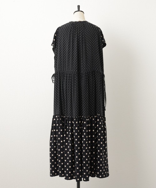 BEARDSLEY(ビアズリー)の「ドットコンビワンピース(ワンピース・レディース・ブラック・FREE)」の12枚目の写真