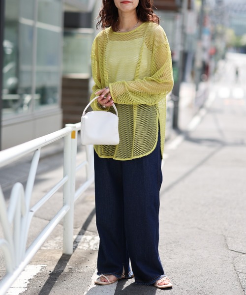 CIAOPANIC TYPY(チャオパニックティピー)の「【TYPYDENIM】裾フリンジイージーパンツ(デニムパンツ・レディース・ホワイト/サックスブルー/ネイビー・SMALL/MEDIUM)」の19枚目の写真