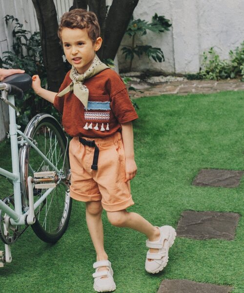 THE SHOP TK （ザ ショップ ティーケー ）の「◆【110-140】タッセルポケットTシャツ（Tシャツ/カットソー・キッズ・オフホワイト/イエロー/グレー系その他/ブラウン系・11/10/12/13/14）」の7枚目の写真