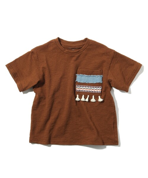 THE SHOP TK （ザ ショップ ティーケー ）の「◆【110-140】タッセルポケットTシャツ（Tシャツ/カットソー・キッズ・オフホワイト/イエロー/グレー系その他/ブラウン系・11/10/12/13/14）」の15枚目の写真