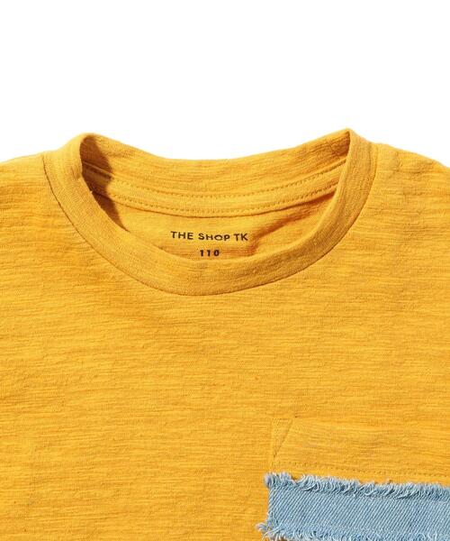 THE SHOP TK （ザ ショップ ティーケー ）の「◆【110-140】タッセルポケットTシャツ（Tシャツ/カットソー・キッズ・オフホワイト/イエロー/グレー系その他/ブラウン系・11/10/12/13/14）」の9枚目の写真