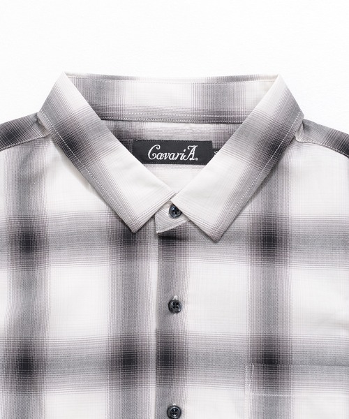 SILVER BULLET（シルバーバレット）の「『CavariA/キャバリア』ルーズシルエットオンブレ長袖チェックシャツ（シャツ/ブラウス・メンズ・ブラック/ネイビー/ホワイト・L/M）」の13枚目の写真