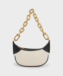 CHARLES & KEITH | シャリア チェーンハンドルムーンバッグ / Shalia Chain-Handle Moon Bag(ショルダーバッグ)
