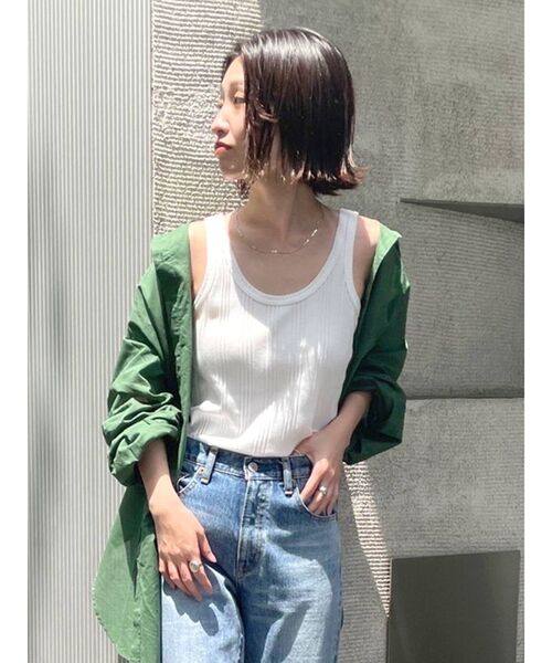 Ungrid（アングリッド）の「シアールーズシャツ（シャツ/ブラウス・レディース・ピンク/オフホワイト/ブラウン/グリーン・FREE）」の7枚目の写真