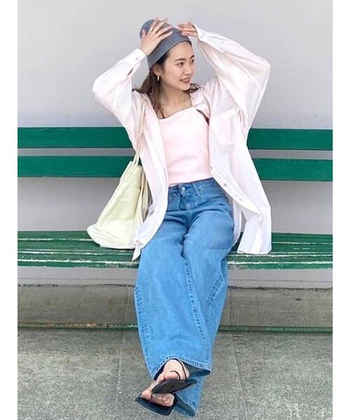 Ungrid（アングリッド）の「シアールーズシャツ（シャツ/ブラウス・レディース・ピンク/オフホワイト/ブラウン/グリーン・FREE）」の9枚目の写真