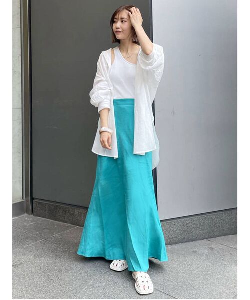 Ungrid（アングリッド）の「シアールーズシャツ（シャツ/ブラウス・レディース・ピンク/オフホワイト/ブラウン/グリーン・FREE）」の14枚目の写真