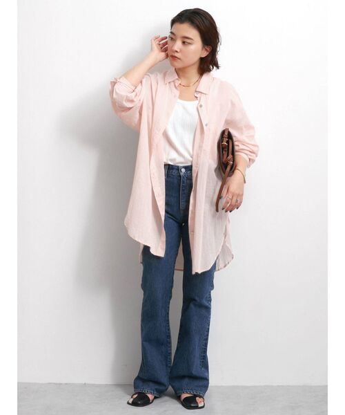 Ungrid（アングリッド）の「シアールーズシャツ（シャツ/ブラウス・レディース・ピンク/オフホワイト/ブラウン/グリーン・FREE）」の18枚目の写真