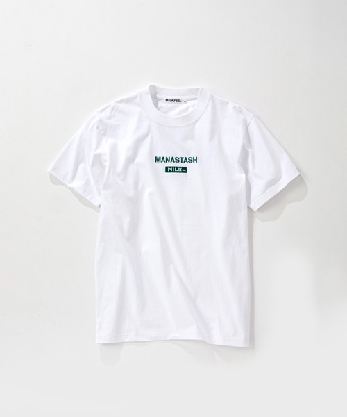 MILKFED.（ミルクフェド）の「MILKFED. × MANASTASH /ミルクフェド×マナスタッシュ　MOUNTAIN LOGO T-SHIRT マウンテンロゴTシャツ（Tシャツ/カットソー・レディース・ホワイト/ブラック・MEDIUM/X-LARGE/LARGE）」の3枚目の写真