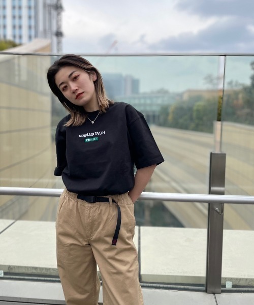 MILKFED.（ミルクフェド）の「MILKFED. × MANASTASH /ミルクフェド×マナスタッシュ　MOUNTAIN LOGO T-SHIRT マウンテンロゴTシャツ（Tシャツ/カットソー・レディース・ホワイト/ブラック・MEDIUM/X-LARGE/LARGE）」の13枚目の写真