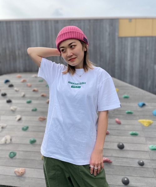 MILKFED.（ミルクフェド）の「MILKFED. × MANASTASH /ミルクフェド×マナスタッシュ　MOUNTAIN LOGO T-SHIRT マウンテンロゴTシャツ（Tシャツ/カットソー・レディース・ホワイト/ブラック・MEDIUM/X-LARGE/LARGE）」の16枚目の写真