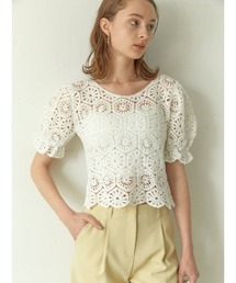 Crochet lace ブラウス
