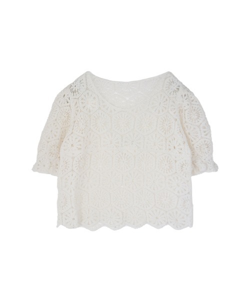 ACYM(アシーム)の「Crochet lace ブラウス(シャツ/ブラウス・レディース・ホワイト/ベージュ・FREE)」の7枚目の写真