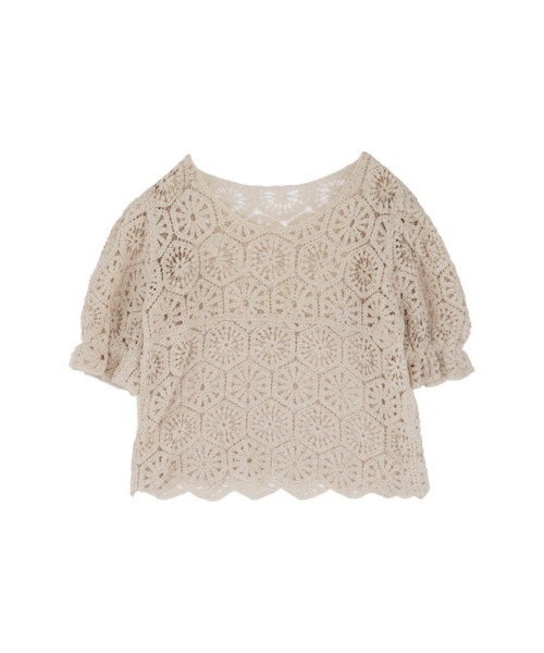 ACYM(アシーム)の「Crochet lace ブラウス(シャツ/ブラウス・レディース・ホワイト/ベージュ・FREE)」の8枚目の写真