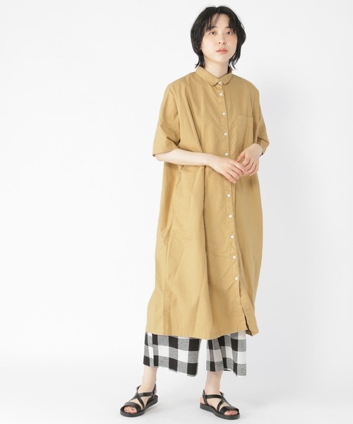 studio CLIP(スタディオクリップ)の「製品染めオックスシャツワンピース(ワンピース・レディース・ライトグレー/ベージュ/カーキ/ブルー・FREE)」の11枚目の写真