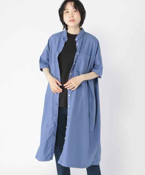 studio CLIP(スタディオクリップ)の「製品染めオックスシャツワンピース(ワンピース・レディース・ライトグレー/ベージュ/カーキ/ブルー・FREE)」の14枚目の写真