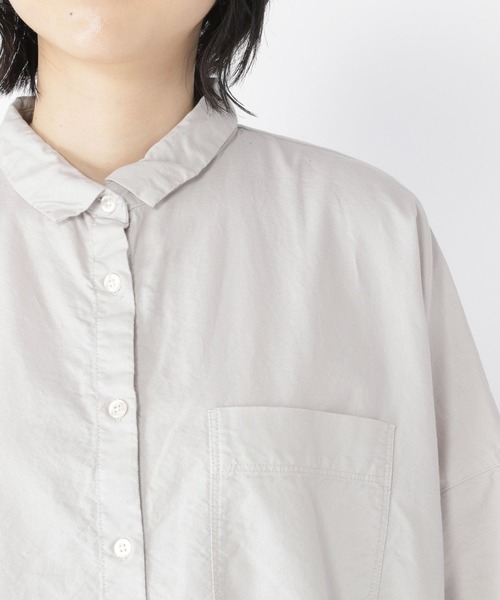 studio CLIP(スタディオクリップ)の「製品染めオックスシャツワンピース(ワンピース・レディース・ライトグレー/ベージュ/カーキ/ブルー・FREE)」の18枚目の写真