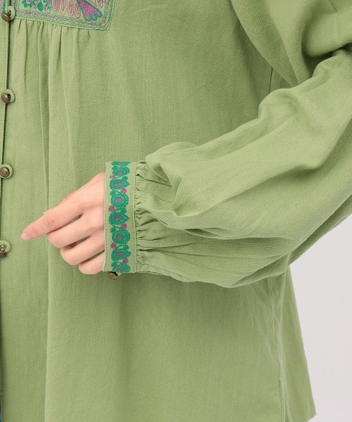 チチカカ（チチカカ）の「チバイ刺繍プルオーバー（シャツ/ブラウス・レディース・オフホワイト/グリーン/ブラック・FREE）」の19枚目の写真