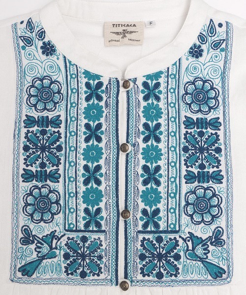 チチカカ（チチカカ）の「チバイ刺繍プルオーバー（シャツ/ブラウス・レディース・オフホワイト/グリーン/ブラック・FREE）」の20枚目の写真