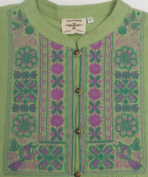 チチカカ（チチカカ）の「チバイ刺繍プルオーバー（シャツ/ブラウス・レディース・オフホワイト/グリーン/ブラック・FREE）」の22枚目の写真