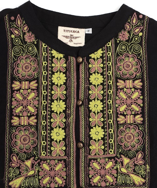 チチカカ（チチカカ）の「チバイ刺繍プルオーバー（シャツ/ブラウス・レディース・オフホワイト/グリーン/ブラック・FREE）」の21枚目の写真