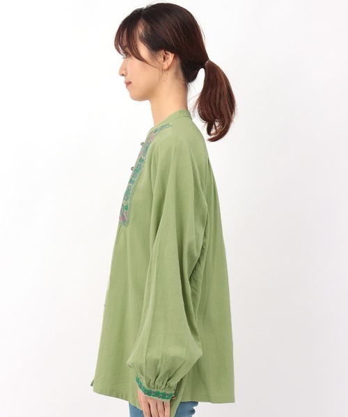 チチカカ（チチカカ）の「チバイ刺繍プルオーバー（シャツ/ブラウス・レディース・オフホワイト/グリーン/ブラック・FREE）」の15枚目の写真