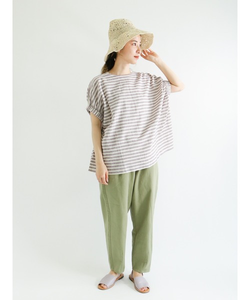 Samansa Mos2（サマンサ モスモス）の「ツイルスラウチパンツ（その他パンツ・レディース・カーキ/オレンジ/キナリ・ﾌﾘ-）」の4枚目の写真