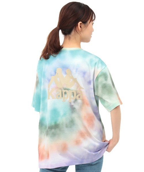 Kappa(カッパ)の「Kappa コラボ 吸汗速乾・接触冷感タイダイプリントTシャツ【Kappa×チチカカ】(Tシャツ/カットソー・レディース・ブルー/カラフル・MEDIUM)」の12枚目の写真
