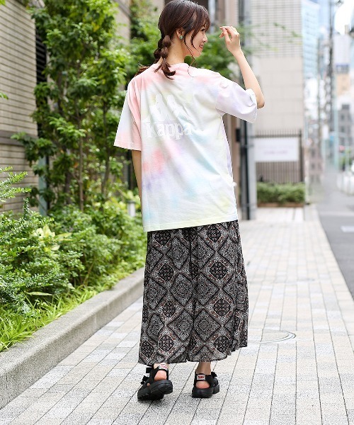 Kappa(カッパ)の「Kappa コラボ 吸汗速乾・接触冷感タイダイプリントTシャツ【Kappa×チチカカ】(Tシャツ/カットソー・レディース・ブルー/カラフル・MEDIUM)」の7枚目の写真