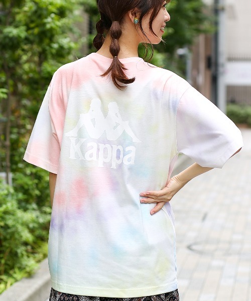 Kappa(カッパ)の「Kappa コラボ 吸汗速乾・接触冷感タイダイプリントTシャツ【Kappa×チチカカ】(Tシャツ/カットソー・レディース・ブルー/カラフル・MEDIUM)」の8枚目の写真