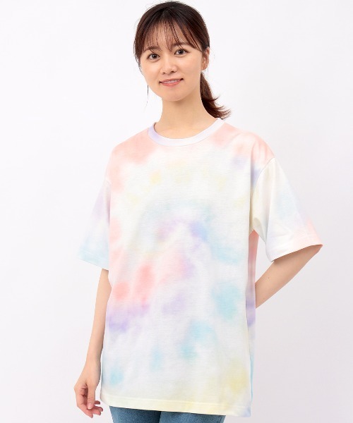 Kappa(カッパ)の「Kappa コラボ 吸汗速乾・接触冷感タイダイプリントTシャツ【Kappa×チチカカ】(Tシャツ/カットソー・レディース・ブルー/カラフル・MEDIUM)」の10枚目の写真