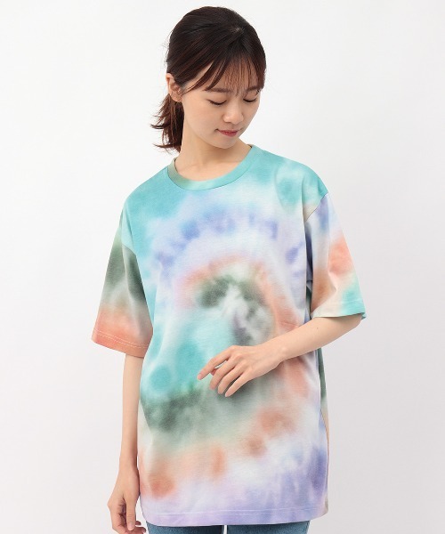 Kappa(カッパ)の「Kappa コラボ 吸汗速乾・接触冷感タイダイプリントTシャツ【Kappa×チチカカ】(Tシャツ/カットソー・レディース・ブルー/カラフル・MEDIUM)」の9枚目の写真