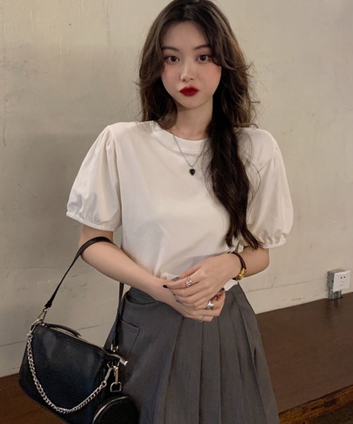 meJane(ミージェーン)の「パワーショルダースリーブTシャツ/カットソー(Tシャツ/カットソー・レディース・ホワイト/ブラック/グレー・FREE)」の15枚目の写真