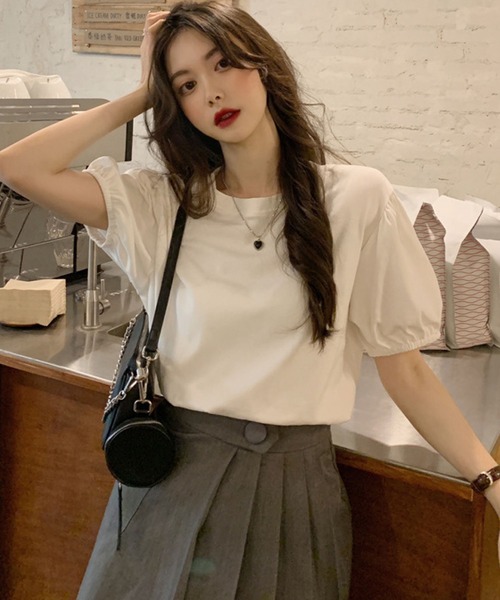 meJane(ミージェーン)の「パワーショルダースリーブTシャツ/カットソー(Tシャツ/カットソー・レディース・ホワイト/ブラック/グレー・FREE)」の13枚目の写真