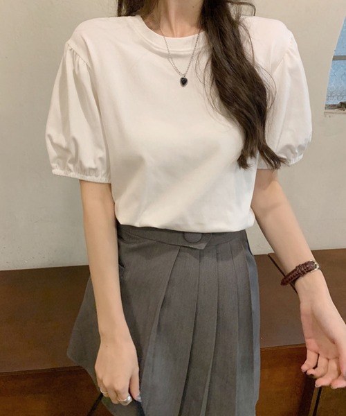 meJane(ミージェーン)の「パワーショルダースリーブTシャツ/カットソー(Tシャツ/カットソー・レディース・ホワイト/ブラック/グレー・FREE)」の9枚目の写真