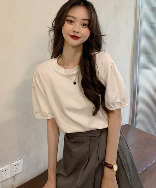 meJane(ミージェーン)の「パワーショルダースリーブTシャツ/カットソー(Tシャツ/カットソー・レディース・ホワイト/ブラック/グレー・FREE)」の4枚目の写真