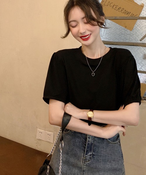 meJane(ミージェーン)の「パワーショルダースリーブTシャツ/カットソー(Tシャツ/カットソー・レディース・ホワイト/ブラック/グレー・FREE)」の8枚目の写真