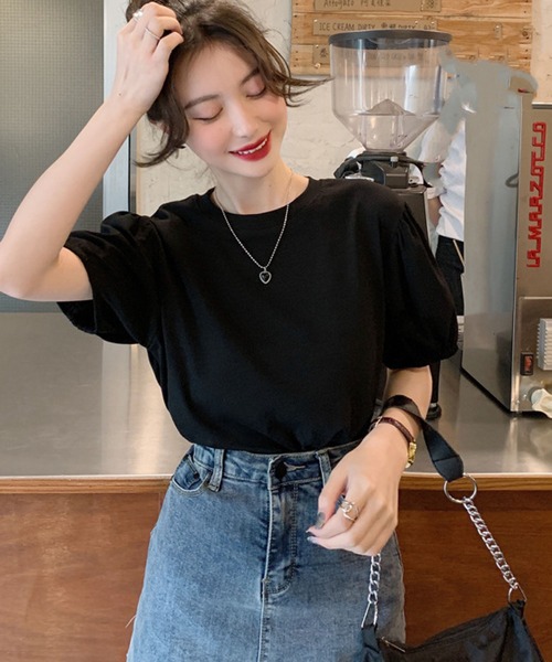 meJane(ミージェーン)の「パワーショルダースリーブTシャツ/カットソー(Tシャツ/カットソー・レディース・ホワイト/ブラック/グレー・FREE)」の16枚目の写真